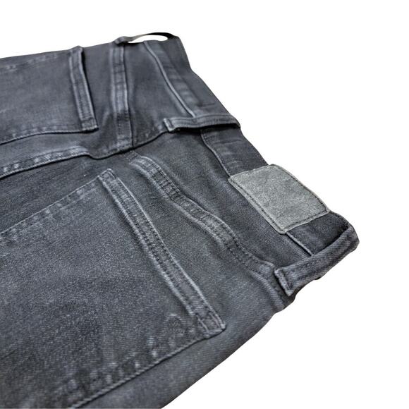 MADEWELL Black Rinse Wash Mid-Rise Kick Out Jeans Womens 26 Polished Casual Y2K - Picture 4 of 16